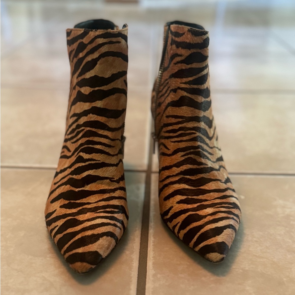 Dolce Vita Tiger calf hair booties